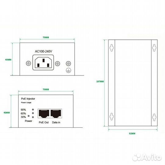 Amatek AN-PI90GM(7000701) инжектор poe