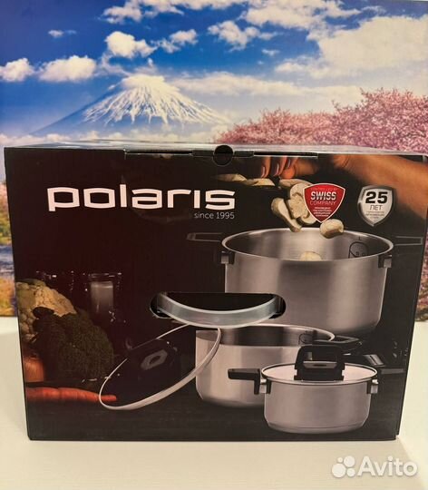 Набор кастрюль из нержавеющей стали polaris
