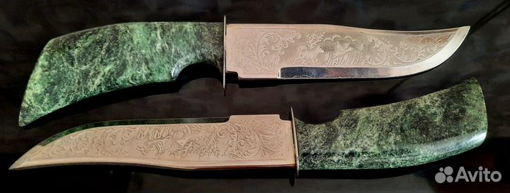 Сувенирные охотничьи ножи змеевик