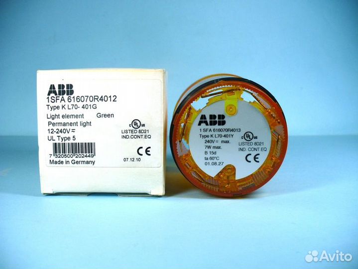Лампа-маячок сигнальная красная ABB KSB-401R12-230