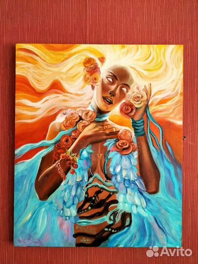 Картина маслом лето 