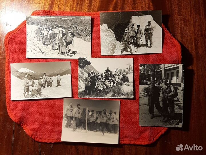 Фото «Альпинисты Эльбрус» 1958-60 г ссср/6шт