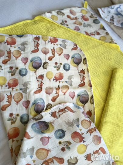 Муслиновое полотенце уголок