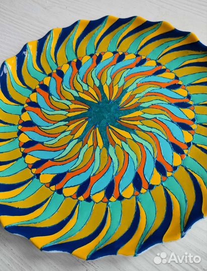 Тарелка настенная ручная роспись для декора