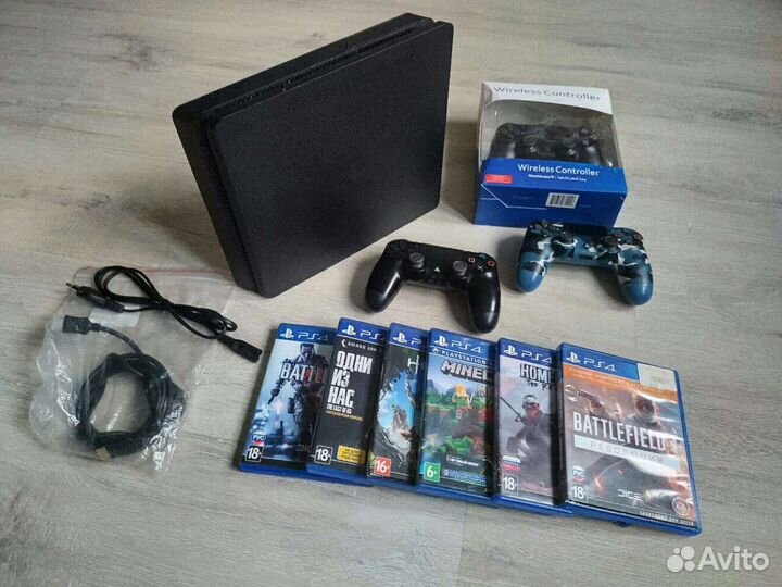 Sony PS4 Slim + игры
