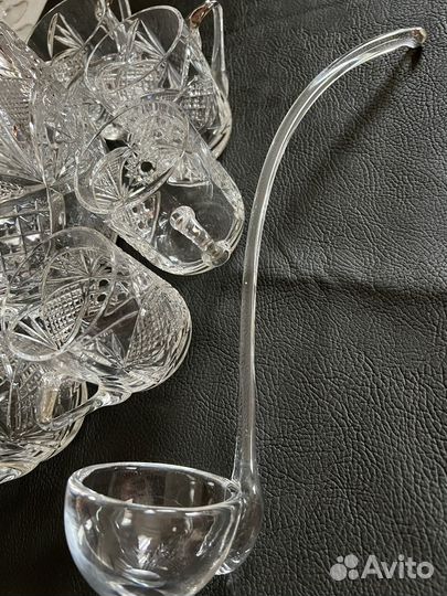 Хрустальная посуда СССР, Крюшонница, бокалы, рюмки