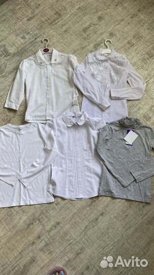 Школьные Рубашки/блузки/кардиган для школы 128/134