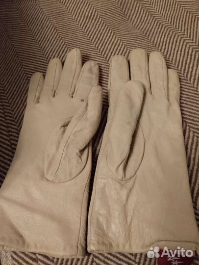 Перчатки кожаные женские S