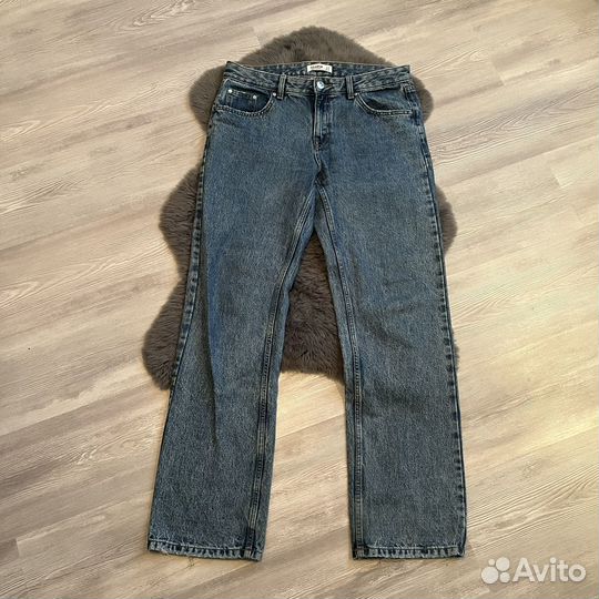 Джинсы унисекс Pull&Bear с потертостами 46 48 M