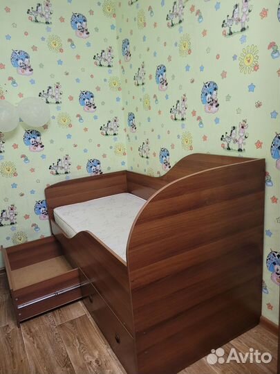 Детская кровать 80 160 с ящиками