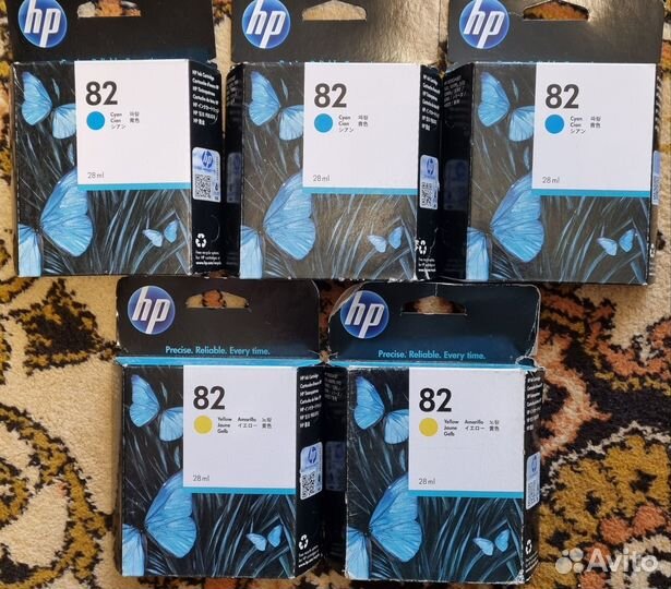 Комплект картриджей HP DesignJet 500, 800. №82, 10