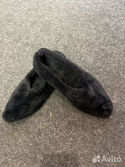 Меховые балетки 38