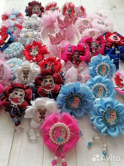 Резиночки, бантики ручной работы