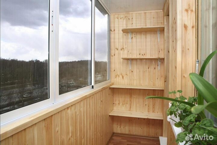 Балкон пластиковый с отделкой