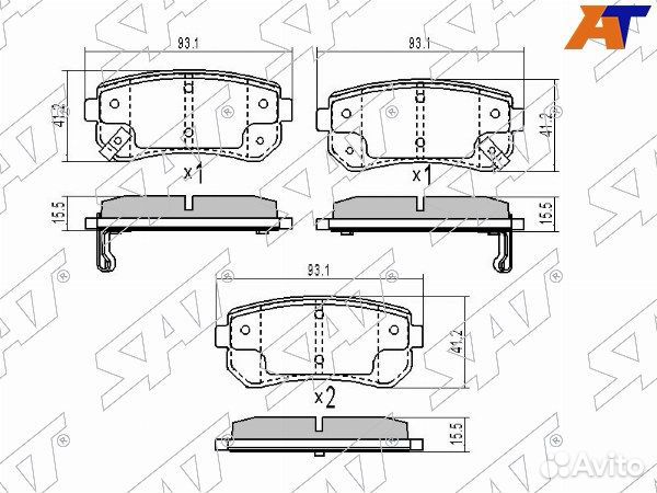 Колодки тормозные задние KIA morning