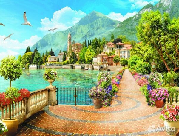 Алмазная мозаика 40x50 Цветочная