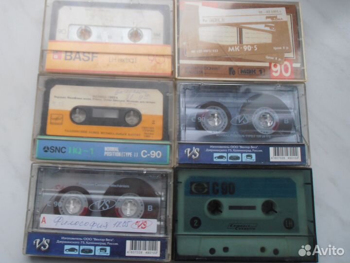 6 аудиокасет