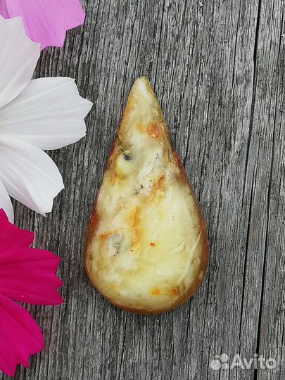 Вставка для кулона Янтарь Натуральный