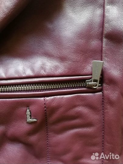 Куртка бомбер кожаная мужская Trussardi Jeans