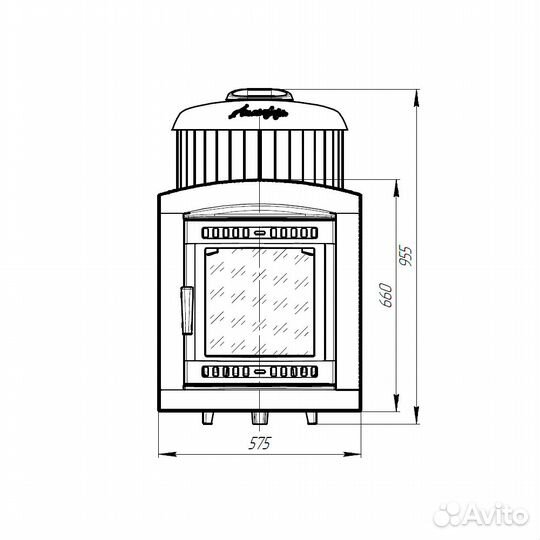 Печь Для Бани Атмосфера L+ ктт ламели «Талькохлори