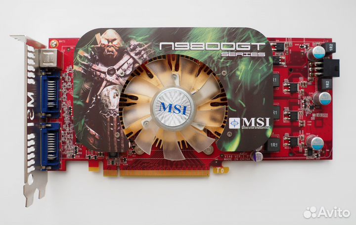 Видеокарта MSI N9800GT-T2D1G (неисправна)