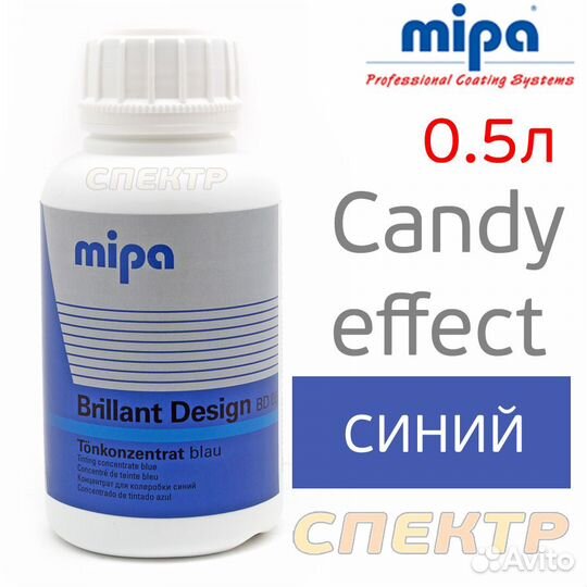 Тонирующий концентрат candy Mipa (0,5л) синий