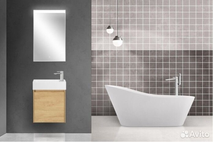 Тумба с раковиной BelBagno Kraft Mini 50L-7045-KL Rovere Nebrasca Nature