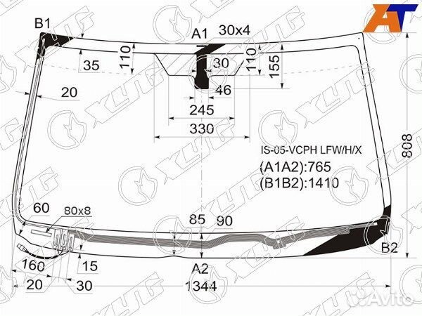Стекло лобовое lexus IS250