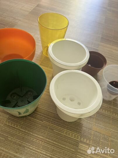 Горшки под цветы домашние 7штук