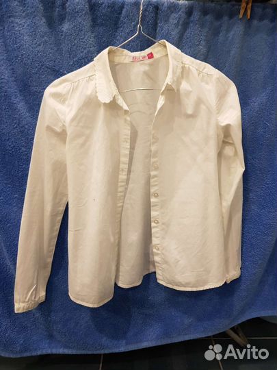 Рубашка для девочки с дурным воротничком