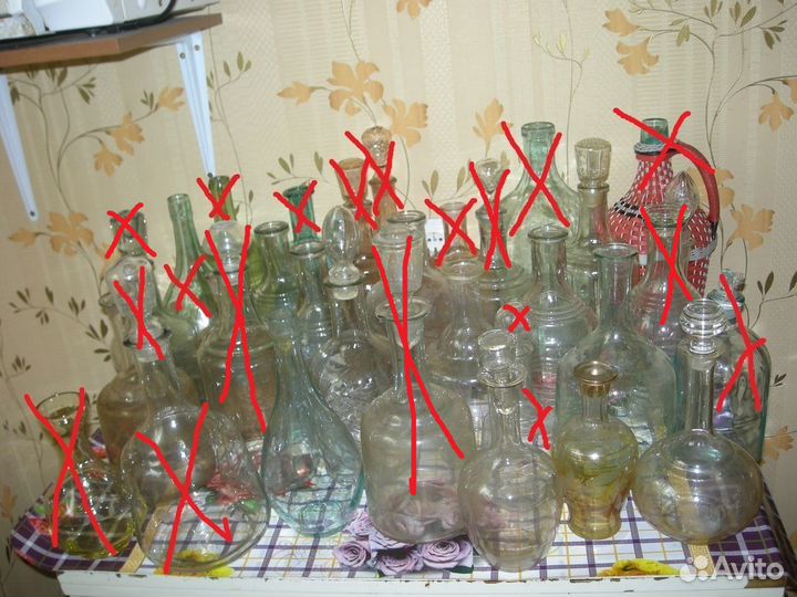 Графин бутыль 0.5 1 1.5 2 литра с пробкой и без