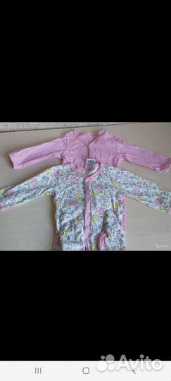 Комбинезоны на девочку хлопок 2 штуки/размер 62 см