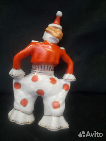 Фарфоровые статуэтки СССР клоун вирбилки дфз