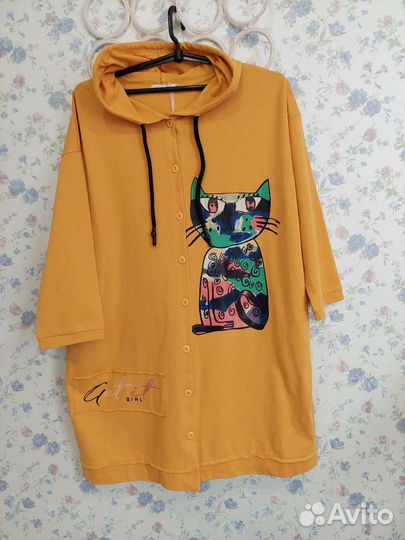 Свитшот удлененый котейка 60 62 размера