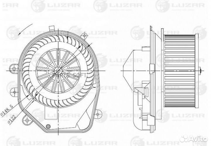 Мотор печки VW passat B5 (96) /audi A4 (94) A/C+