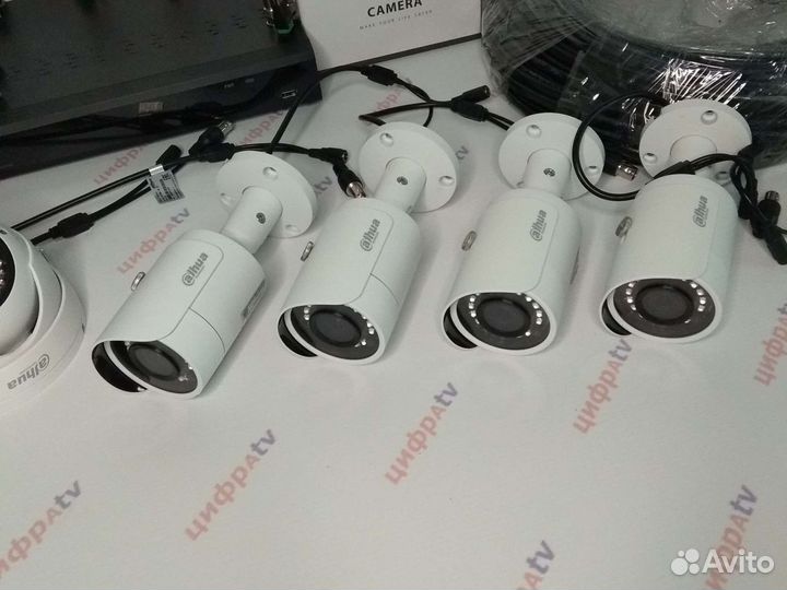 Полный к-т уличного видеонаблюдения 6 камер Dahua