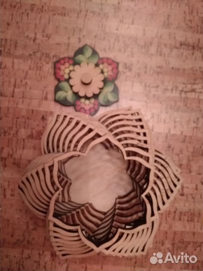 Деревянная вазочка шкатулка СССР