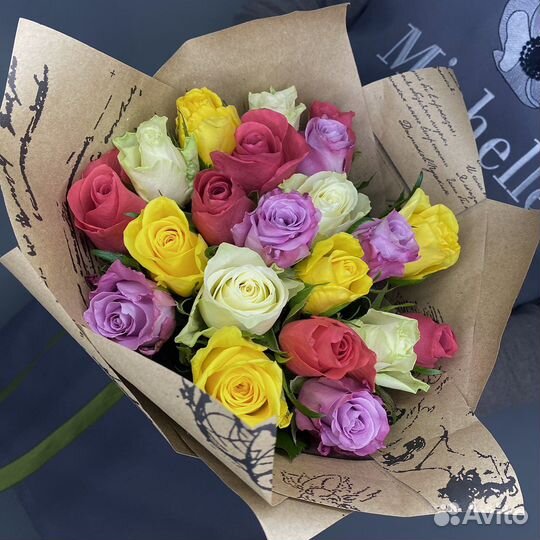 21 роза с оформлением