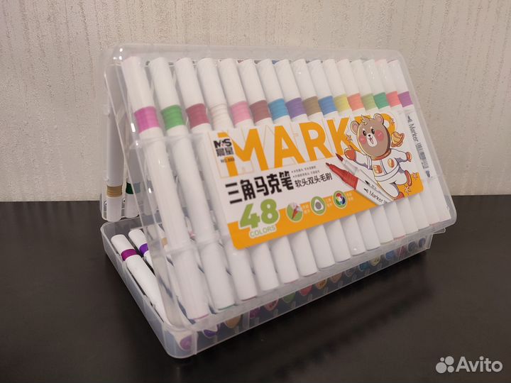 Набор маркеров 48цветов +раскраска