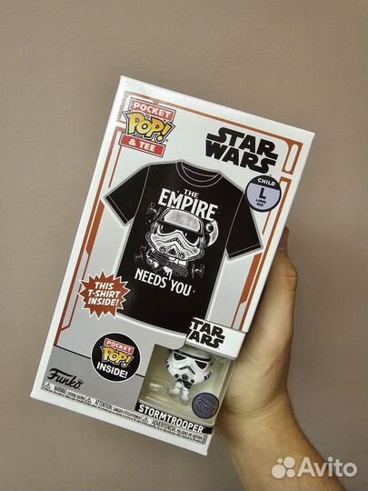 Фигурка+Футболка Funko Pop&Tee: SW- Stormtrooper L