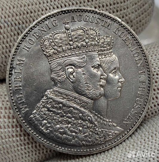 Талер 1861 г. Пруссия. Коронация