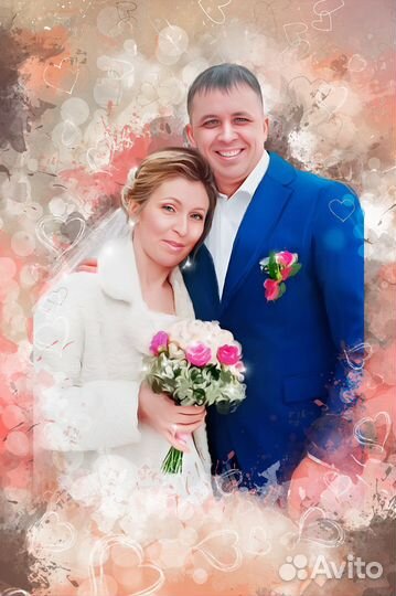 Портреты на холсте по фото. Разные стили