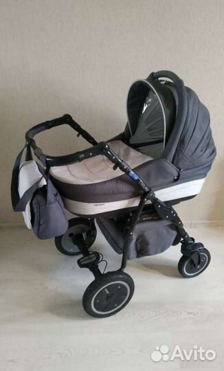 Коляска 2 в 1 adamex серая