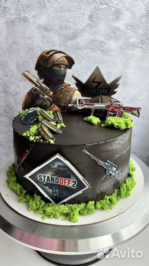 Торт, бенто, меренговый, сахарная печать