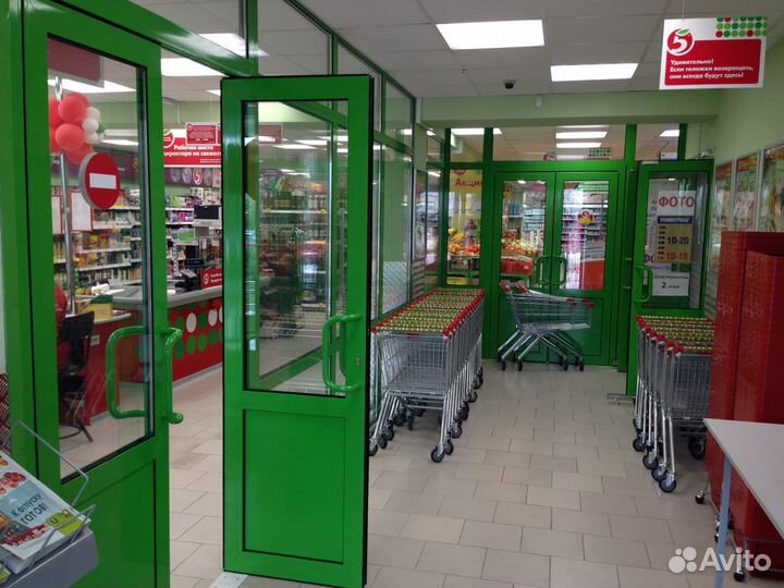 Алюминиевая дверь двухстворчатая 1500х2200