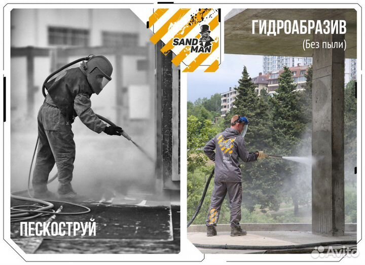 Пескоструй. Бластинг. Гидроабразив (без пыли)