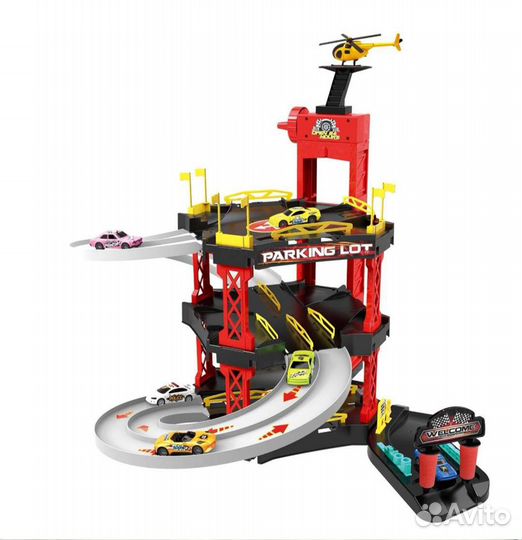 Многоуровневая парковка с машинками (новая)