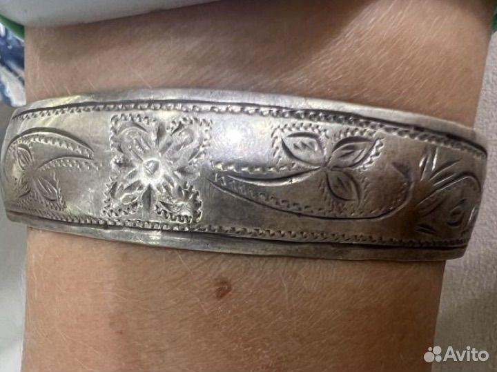 Серебрянный ретро браслет 916 пробы,11 грамм