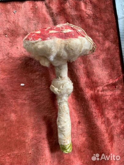 Ватные елочные игрушки Мухамор СССР