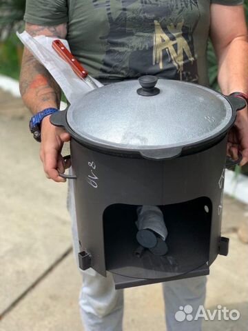 Казан чугунный с крышкой 8 литров